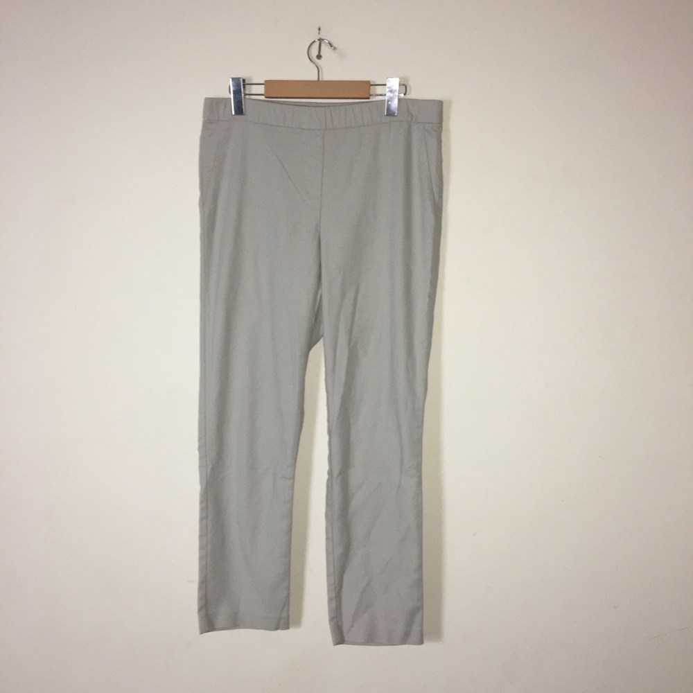 j.jill Beige Cotton Stretch Straight Leg Pants 10